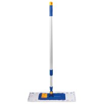 Швабра с флаундером 40 см, телескоп. черенок 130 см, микрофибра/абразив (ТИП К), LAIMA, 601462 102.j