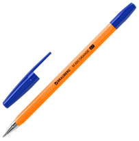 Ручка шариковая BRAUBERG ORANGE М-500, СИНЯЯ, корпус оранжевый, узел 0,7 мм, линия письма 0,35 мм