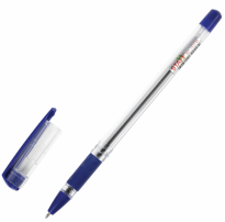 Ручка шариковая масляная STAFF Basic OBP-11, СИНЯЯ, узел 1 мм, линия письма 0,5 с грипом