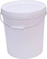 Ведро 21,3л. пласт. с крышкой белое, круглое