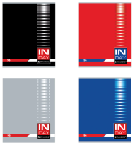 Тетрадь 96 л. А5 BRAUBERG, скоба, клетка, обложка картон, INDAY, 400522
