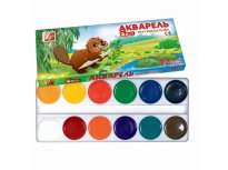 Краски акварельные ЛУЧ Zoo, 12цв, медовые, картонная коробка, без кисти,