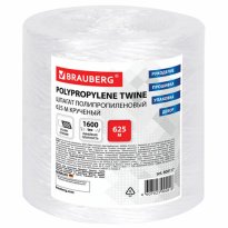 Шпагат полипропиленовый, длина 625 м, диаметр 2 мм, линейная плотность 1600 текс, BRAUBERG, 600117 1