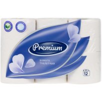 Туалетная бумага OfficeClean 12рул 3х-сл. белая