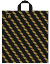 Пакет с петлевой ручкой ПНД, 4440см Золотая полоса