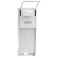 Диспенсер для жидкого мыла 1л OfficeClean наливной, локтевой, белый 31.jpg