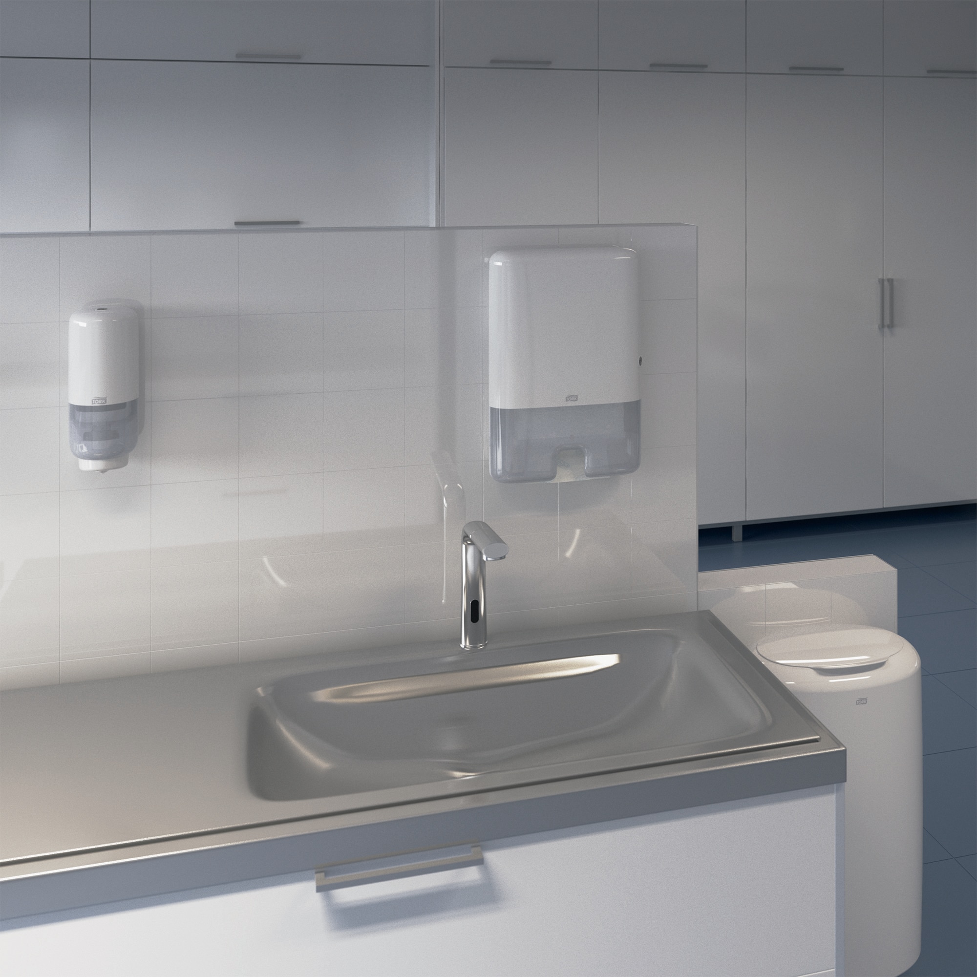 Корзина для мусора TORK 50л белая B1 (крышка 205630 в комплект не входит) 563000 5