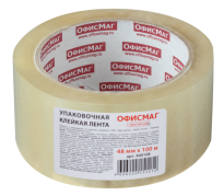 Скотч упаковочный 48мм х 100м ОФИСМАГ прозрачный