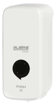 Диспенсер для жидкого мыла ЛАЙМА PROFESSIONAL PREMIUM, налив, бел, 1л ABS-пластик