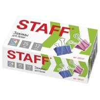 Зажимы для бумаг 25мм STAFF 