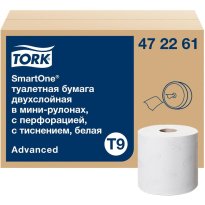 Туалетная бумага TORK SmartOne в мини рул Т9, с центральной вытяжкой, 2-сл, 12шт/уп, 472261 1.jpg