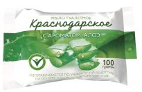Мыло туалетное 100г Краснодарское С АРОМАТОМ АЛОЭ (Меридиан), флоу-пак 66шт/уп 444.jpg