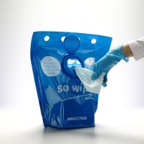 Протирочный материал HACCPER SoWipe для интенсивной очистки, синий, в пакете-диспенсере 1
