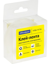 Скотч 2-х сторонний 30мм х 1м2мм OfficeSpace многоразовая КЛДм-41726