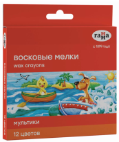 Мелки восковые ГАММА Мультики 12цв