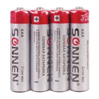 Батарейки SONNEN, AAA (R03, 24А), солевые, мизинчиковые, в пленке,  КОМПЛЕКТ 4 шт 451098 90.jpg