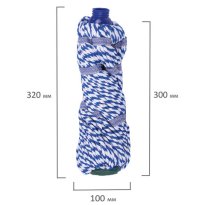 Насадка Моп для швабры самоотжимной скручивающейся 601471, микрофибра, 32 см, двуцветная, LAIMA, 601