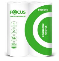Полотенца рулонные Focus Economic Choice 1сл. 2 рулона, 54м, белые  14 уп/кор, 462уп/паллет 5080546 