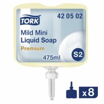 Жидкое мыло-крем S2 TORK мягкое, 475мл, категория качества Premium (Швеция)  8шт/уп, 420502 1