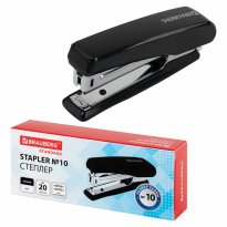 Степлер №10 BRAUBERG Standart, до 20 листов, черный, 272754