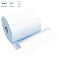 Полотенца бумажные в рулонах OfficeClean , 1-слойные, 280мрул, ЦВ, ультрадлина, перфорац., белы