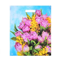 Пакет ламинир. Сиреневые тюльпаны 3845 60мкм 50штуп