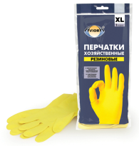 Перчатки латексные, размер XL, хб напыление, AVIORA, , 12 парупак 402-569