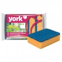 Губка дпосуды York, с поролонабразив. слоем, 3107,5см КОМПЛЕКТ 5шт 30300