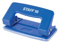Дырокол 10л STAFF Everyday металл. синий, без линейки