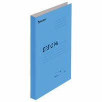 Скоросшиватель картонный мелованный BRAUBERG, плотность 360 г/м2, синий, до 200 листов, 121518 47.jp