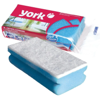 Губка дпосуды York, санитарная с абразив. слоем, 13,574,3см 1шт 030080