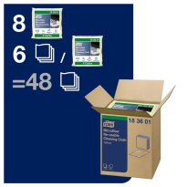 Салфетка из микрофибры 30,5х30,5см, 240г/м, 300 циклов стирки, TORK, многораз. желтая 6 шт./уп183601