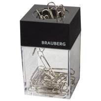 Скрепочница магнитная BRAUBERG с 30 скрепками, прозрачный корпус, 225189 13.jpg