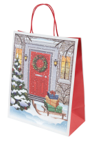 Пакет подарочный новогодний 261332см Сочельник Золотая сказка