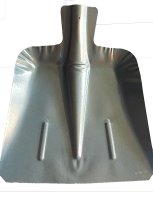 Лопата снеговая стальная ЛС-1 450*380 мм без планки, ребра жесткости, выносная тулейка, толщ. 0,8мм 