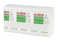 Полотенца бум. 200шт Laima H2 Advanced 2сл, белые Zсл, 22,521,3 21 штуп