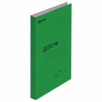 Скоросшиватель картонный мелованный BRAUBERG, плотность 360 г/м2, зеленый, до 200 листов, 121519 48.