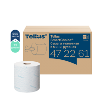 Туалетная бумага TELLUS SmartOne в мини рул Т9, с центральной вытяжкой, 2-сл, 12штуп, 472261