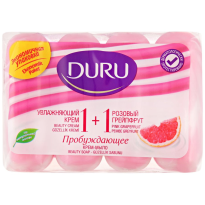 Мыло туалетное 480г Duru 1+1 Крем+розовый грейпфрут 12штуп