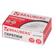 Скрепки 50мм BRAUBERG, оцинкованные, 50 шт., в картонной коробке, 227589 29.jpg