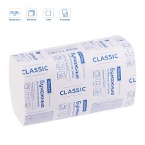 Полотенце бум.V сл. 200л 1сл. OfficeClean белые 15штуп