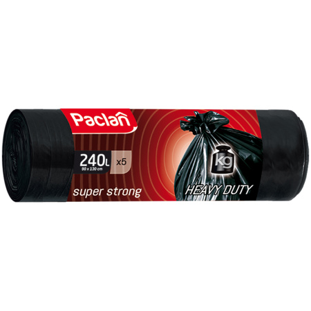 Пакеты дмусора 240 л. 5шт.Super strong 30мкм 90130