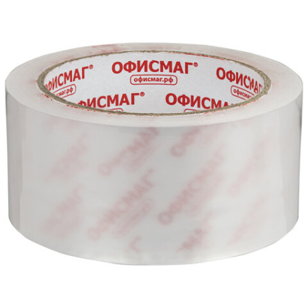 Скотч упаковочный 48мм х 66 м, прозрачная, толщина 45 микрон, ОФИСМАГ СТАНДАРТ, 440173 46.jpg