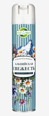 Освежитель воздуха Botanic Лист Альпийская свежесть 300мл 24штуп