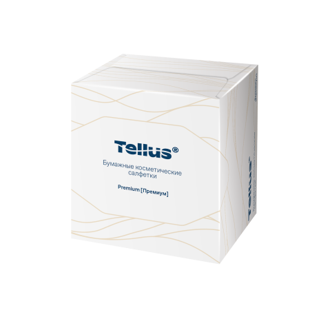 Салфетки для лица TELLUS Премиум в кубике 2сл. 90л 643100PROMO