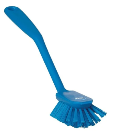 Щетка для мытья посуды со скребком 280мм VIKAN синяя