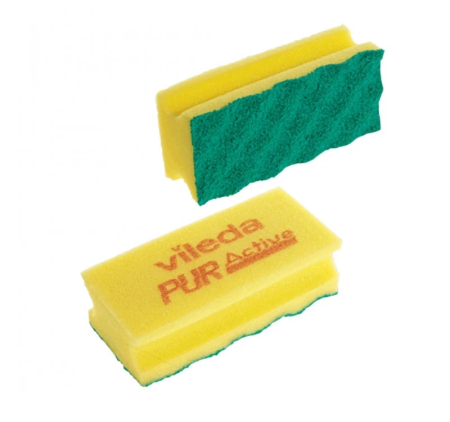 Губка Пур-Актив 6,3х14см, цвет жел. (10 шт. в уп), 123117