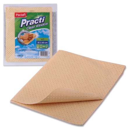 Салфетка для стекол и зеркал Paclan Practi синтетика (искуств замша) 3540см