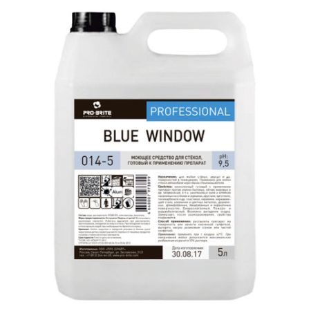 Средство для мытья стекол и зеркал 5 л, PRO-BRITE BLUE WINDOW, щелочн., низкопенн., конц. (вывод!!!)