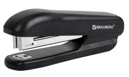 Степлер №10 BRAUBERG SX-19, до 12 листов, с антистеплером, черный, 228587